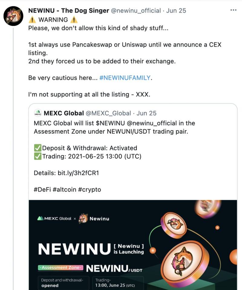 数字币交易平台抹茶(MEXC)使用用户资产砸盘(数字币)?